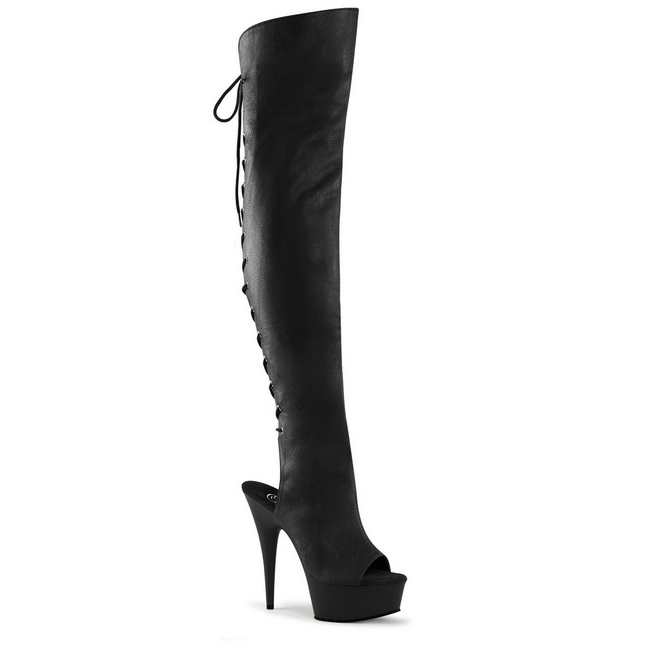 Black Faux Leather image 2