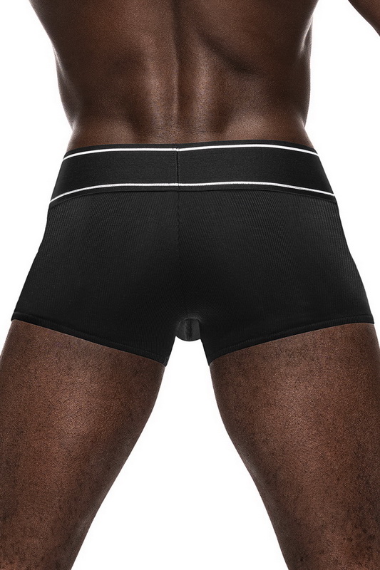 Men's Black Modal Rib Pouch Short Blowout Deal image 3