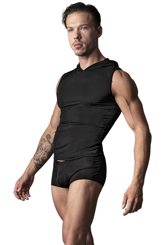 Men's Black Work One Out Hoodie Tank Blowout Deal image 3