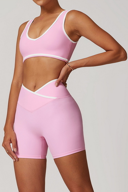 Spice Fit Pink Seamless Active Shorts Blowout Deal image 1