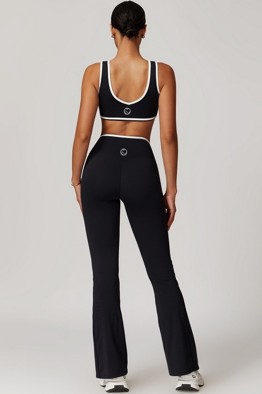 Spice Fit Black Seamless Flared Leggings Blowout Deal image 1