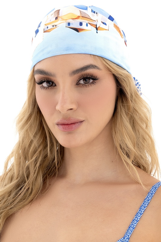 Exotic & Eccentric Blue Multi Use Scarf image 2