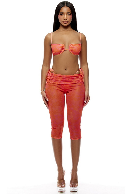 Orange Night Swim Coverup Capris image 1