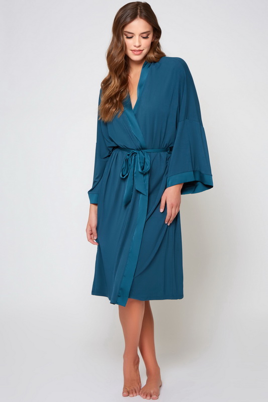 Teal Malachite Knee Length Robe Blowout Deal