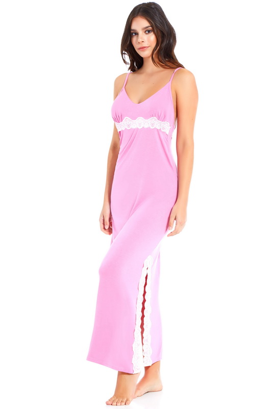 Pink Lace Trim Gown Blowout Deal image 1