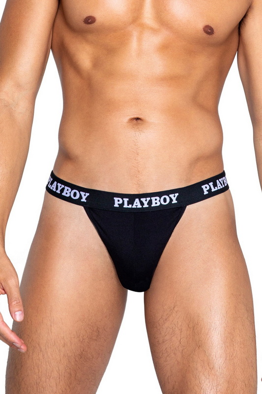 Black Play-Boy-Brand Modal Gym Thong Blowout Deal