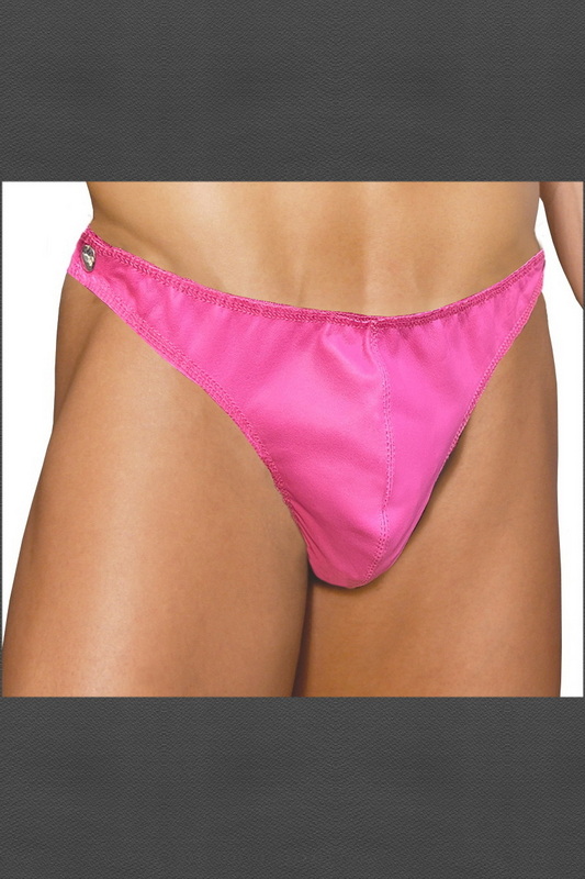 Men's Pure Pink Leather Thong Blowout Deal