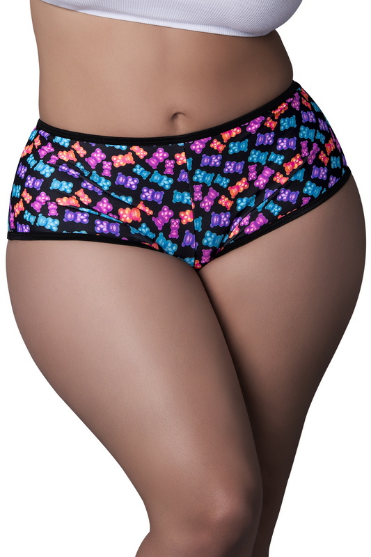 Plus Size Gummy Goodness Mesh Boy Short Blowout Deal