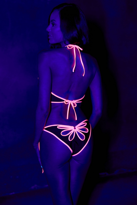 Black Tie Side Flower Back Panty image 3
