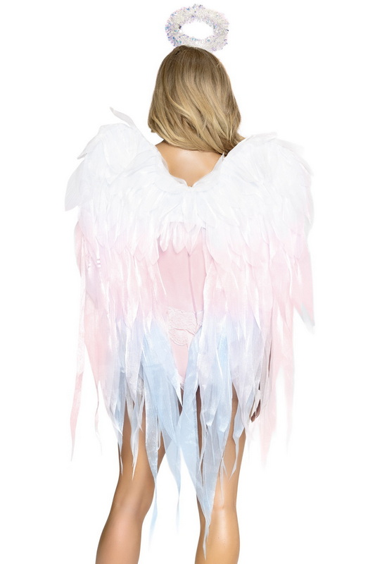 Ombre Angel Wings & Halo Headband Costume Kit