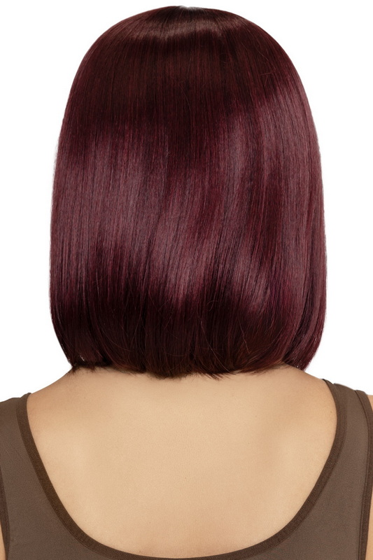 Burgundy 13" Angeles Bob Costume Wig image 2