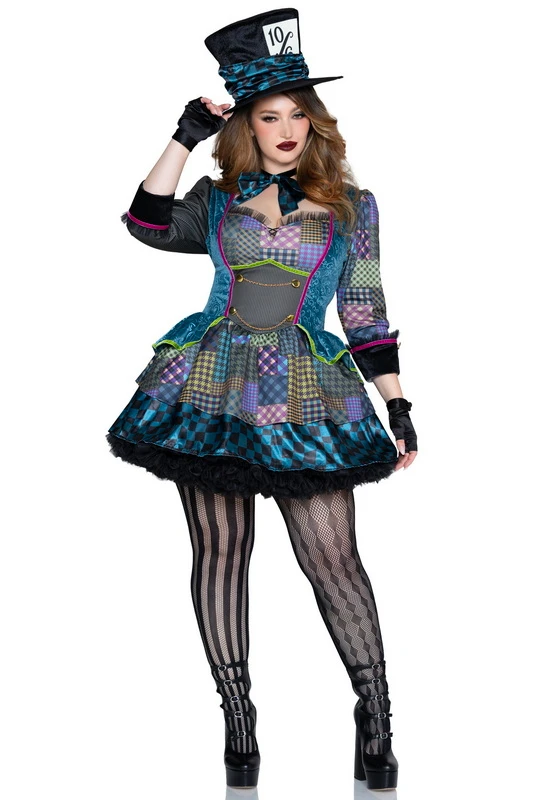 Plus Size Charming Darling Mad Halloween Costume image 2