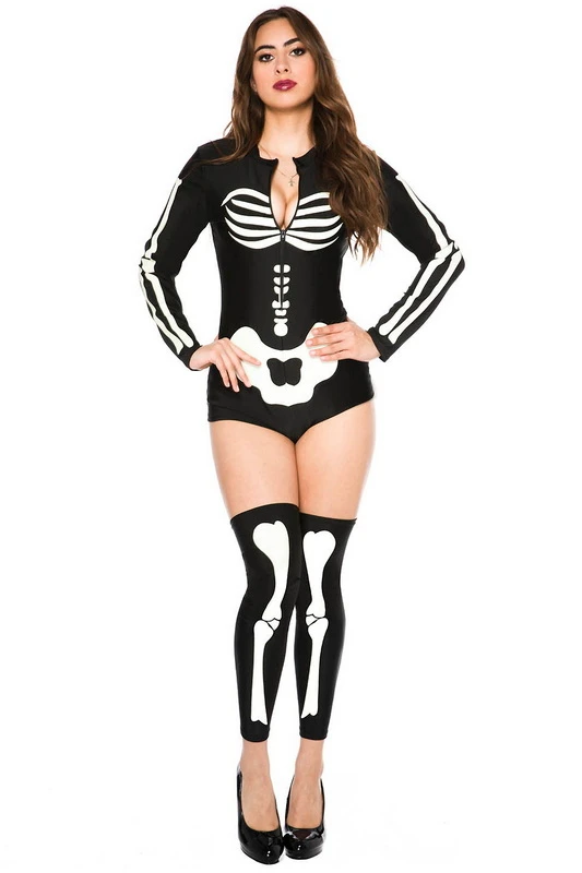Seductive Stand Out Skeleton Costume