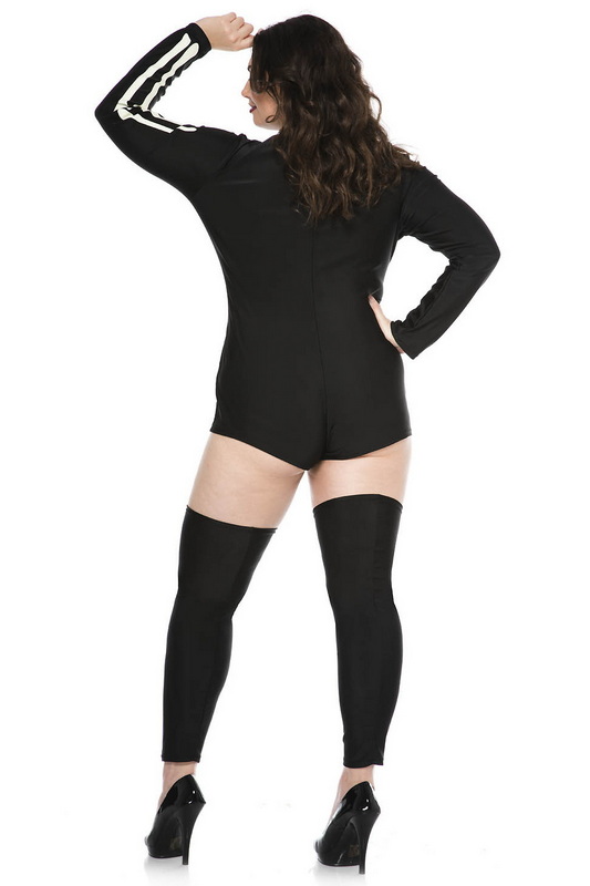 Plus Size Seductive Stand Out Skeleton Costume image 1