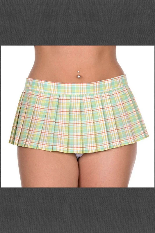 Green & Yellow Velcro Wrap Around Skirt