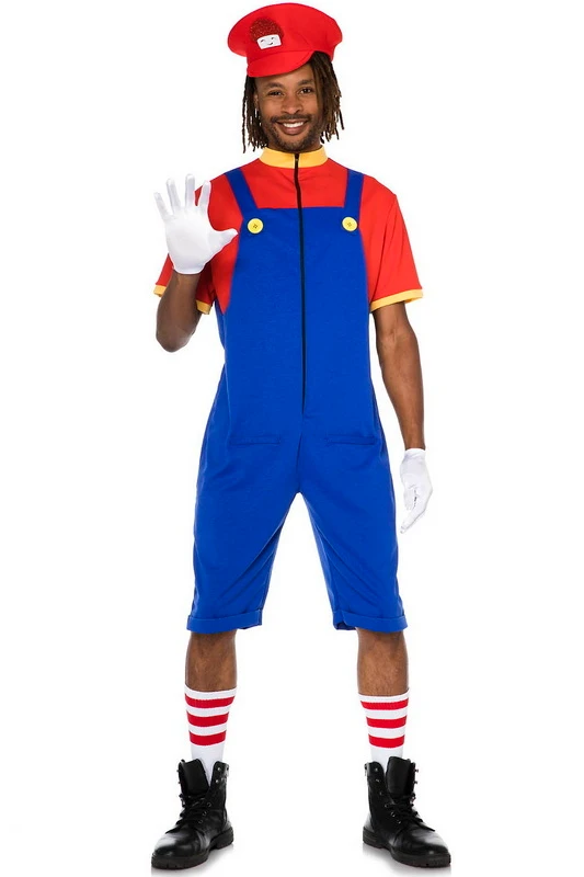 Men's Preppy Plumber Racer Costume
