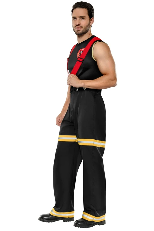 Men's Fierce Flexing Firefighter Costume image 1