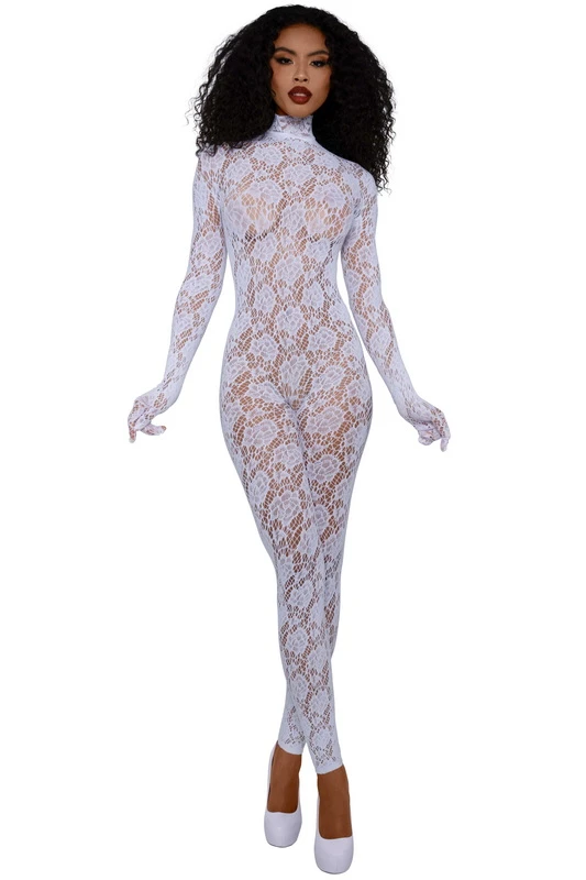 White Gloved Bodystocking
