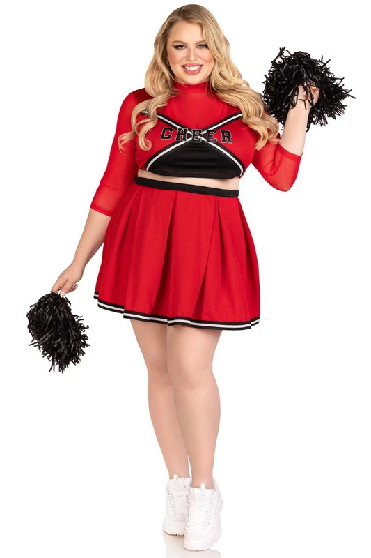 Plus Size Varsity Babe Cheerleader Halloween Costume Blowout Deal