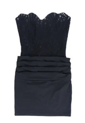 A Night Out Black Corset & Skirt Set Blowout Deal image 1