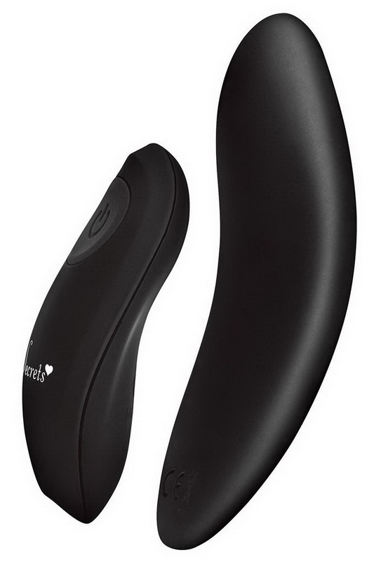 Plus Size Black Microfiber G-String & Remote Control Panty Vibe image 1