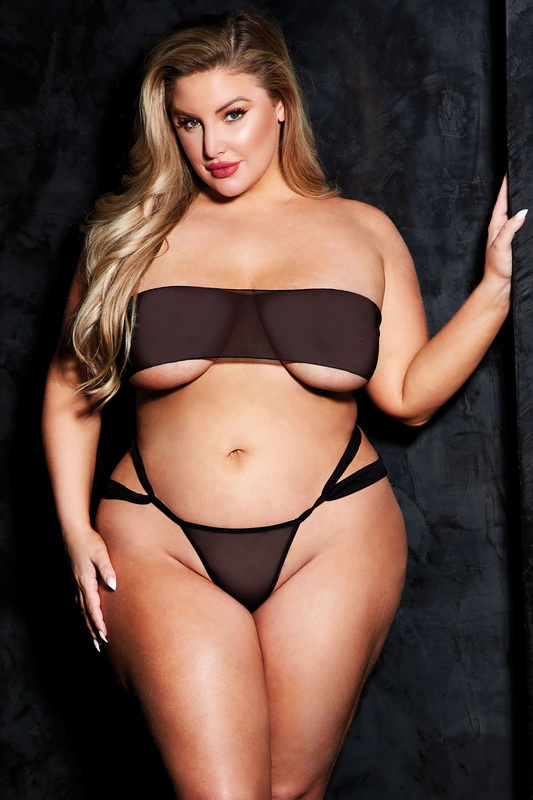 Plus Size All Wrapped Up Sheer Lingerie Teddy