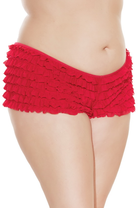 Plus Size Ruffle Shorts With Back Bow Detail image 5