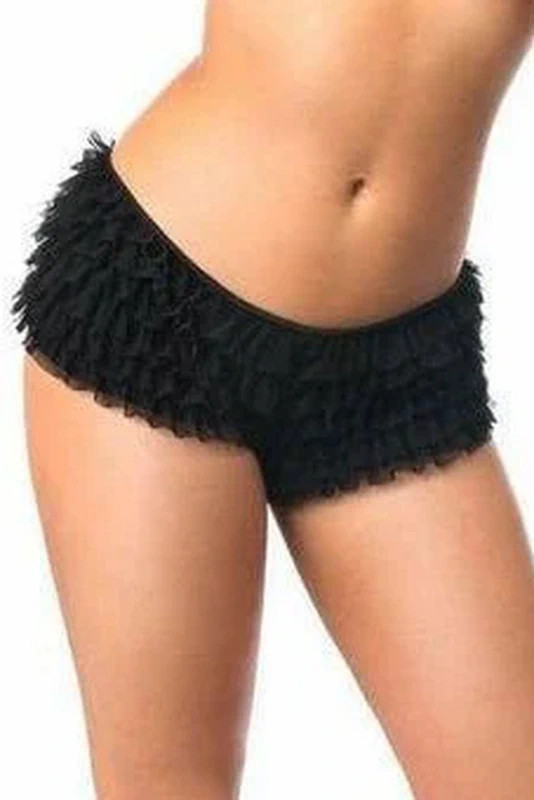 Plus Size Teasing You Black Ruffle Panty