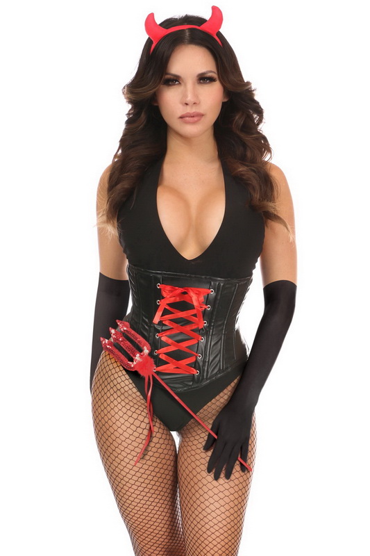 Plus Size Sinfully Sweet Devil Corset Costume