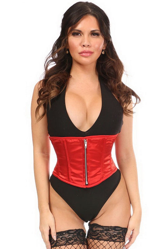 Top Drawer Red Satin Steel Boned Mini Cincher