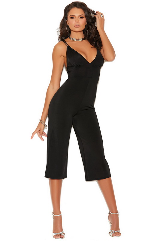 Black Capri Jumpsuit