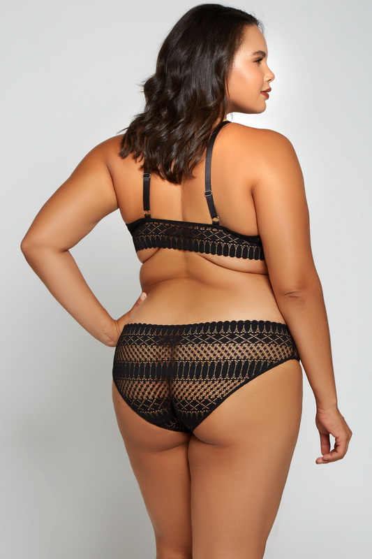 Plus Size Black Hazel Lace Bralette Set image 1