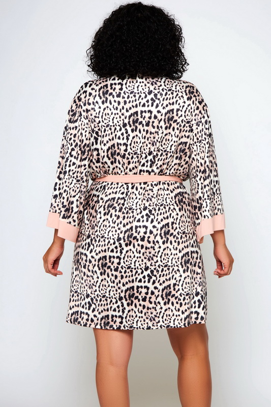 Plus Size Katie's In Charge Leopard Print Robe image 1