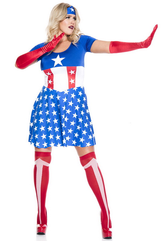 Plus Size American Hero Costume image 2