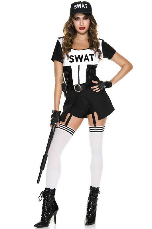 Plus Size Crooked S.W.A.T Babe Halloween Costume