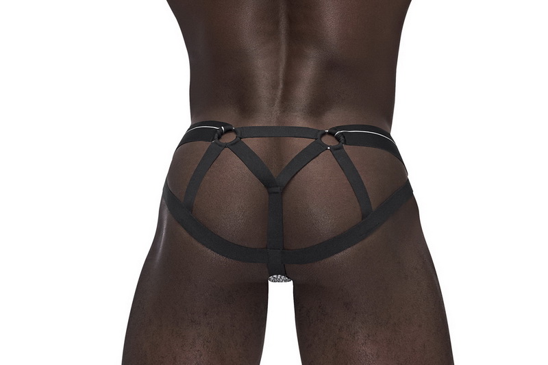 Men's Grey Sexagon Strappy Ring Jock image 2