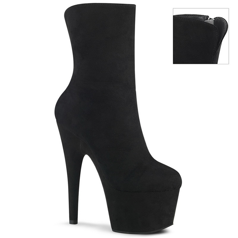 7" Heel Faux Suede Ankle Boots