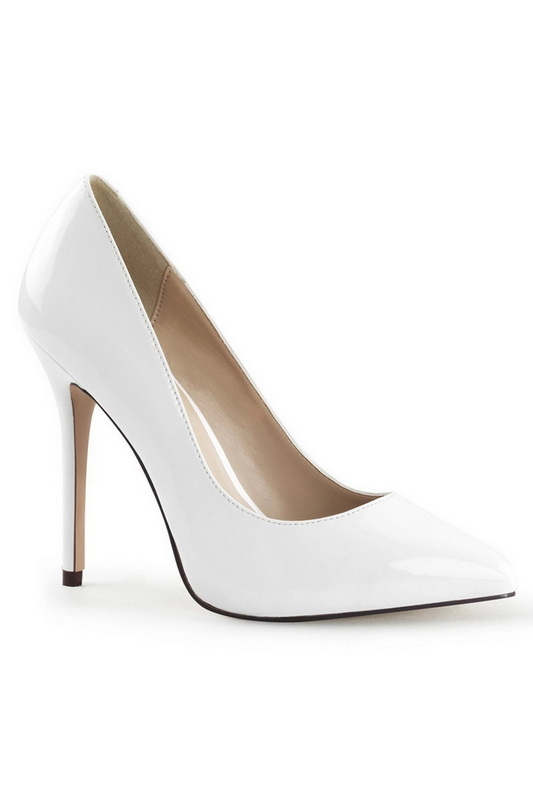 5" Stiletto Heel White Classic Pumps