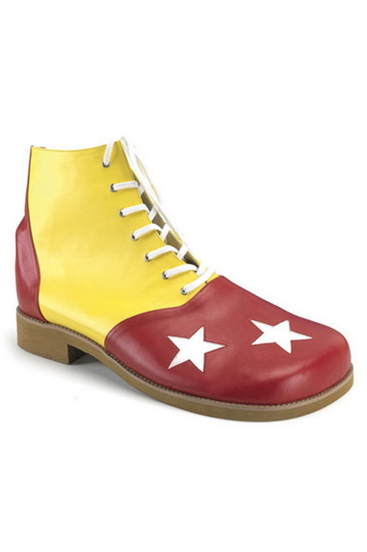 Funtasma Men's Yellow & Red Clown Shoes