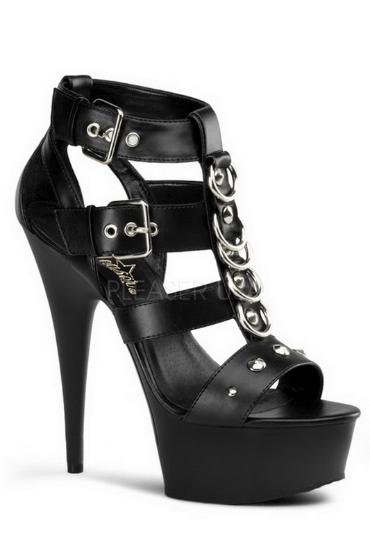 Black Fierce Buckle Stiletto Heel