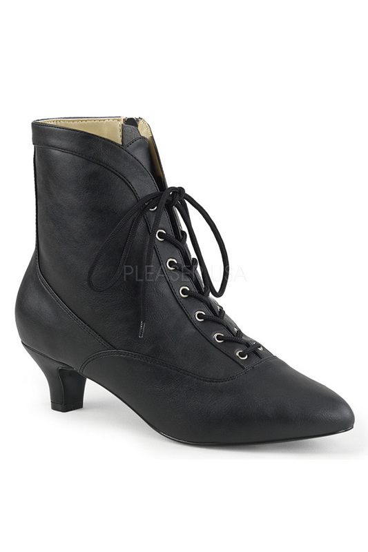 Kitten Heel Lace Up Bootie