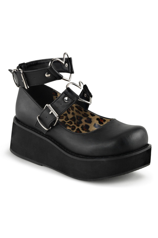 Vegan Leather Mary Jane Platform Sandal