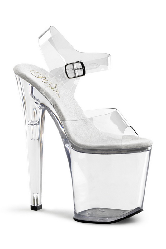 Clear Spike Ankle Heel Platform Pump
