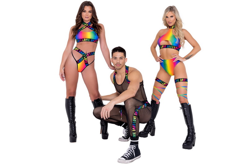 Pride & Love Rainbow Cutout Halter Top image 5