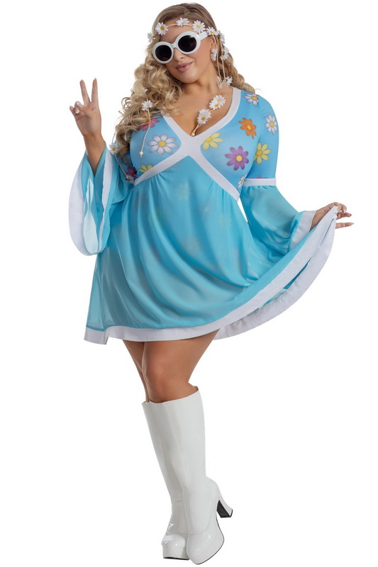 Plus Size Flower Power Costume