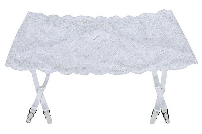 White All Over Stretch Lace Garterbelt