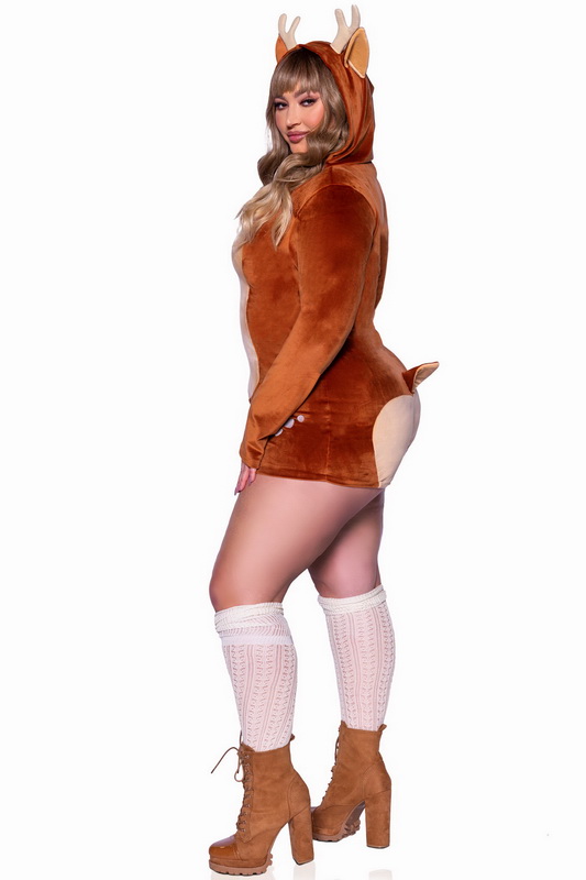 Plus Size Cute Fawn Romper Halloween Costume image 2