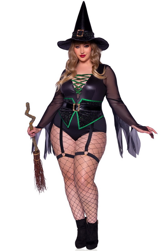 Plus Size Broomstick Babe Halloween Costume