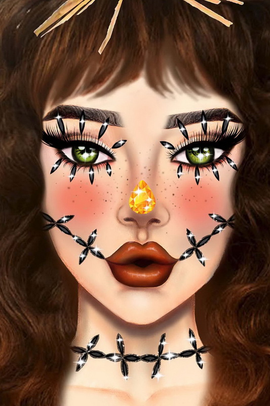 Stitches Adhesive Face Jewel Stickers image 1