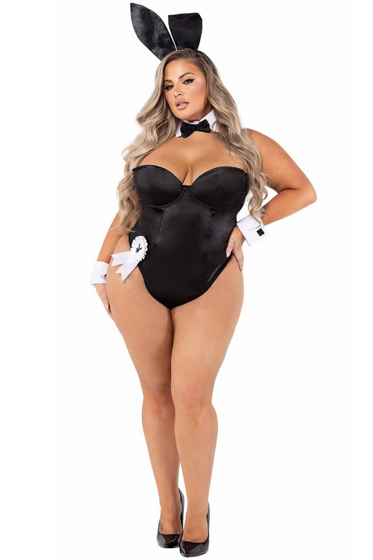 Plus Size Black Classic Playboy Bunny Halloween Costume